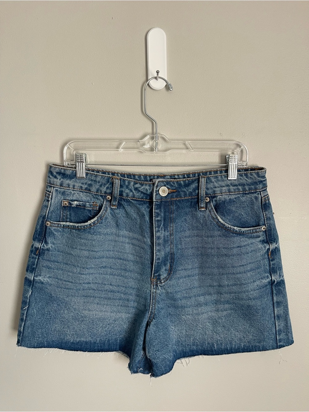 RUE21 High-Rise Blue Denim Cut-off Shorts Sz 12